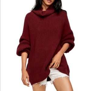 Free People Plum Swim Too Deep Pullover Sweater